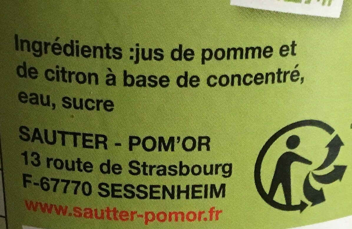 Sautter -Pom'Or Nectar pomme citron packshot