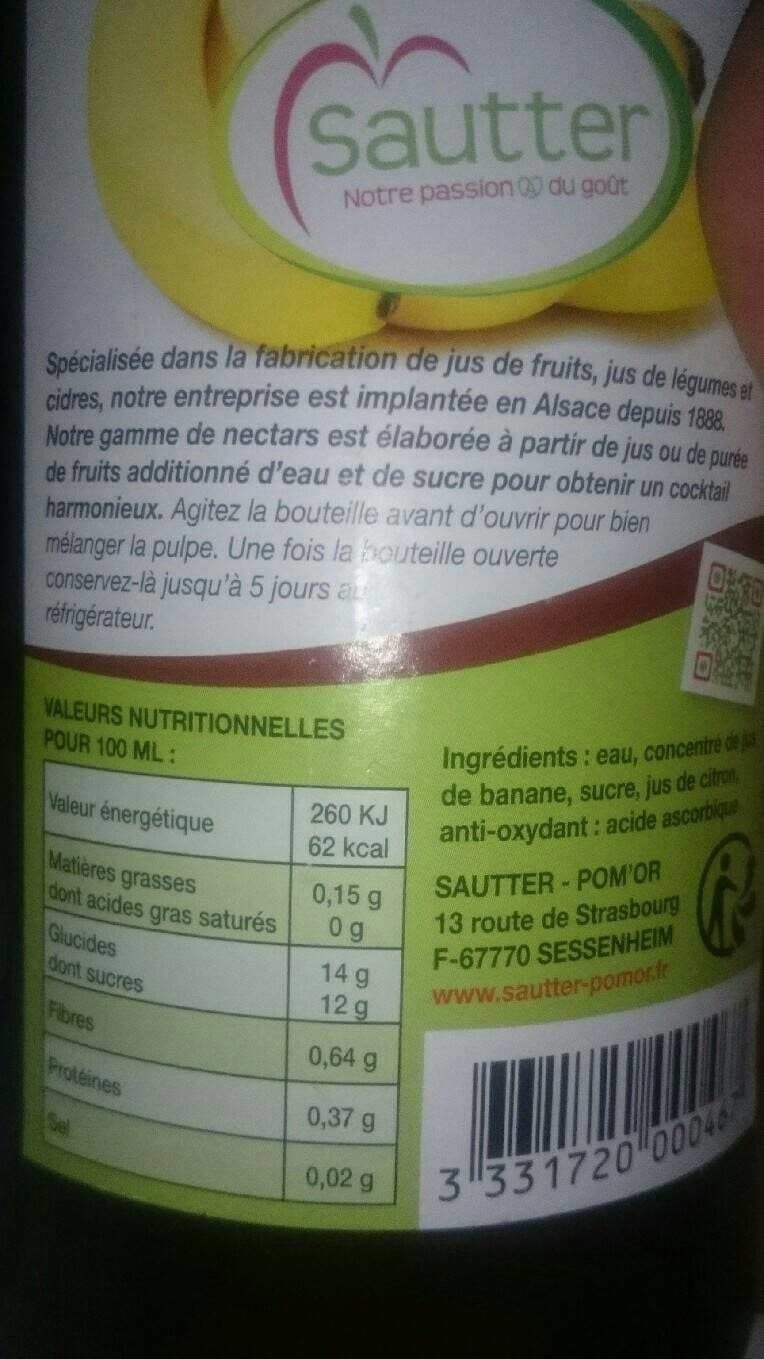 Sautter Nectar de banane SAUTTER packshot