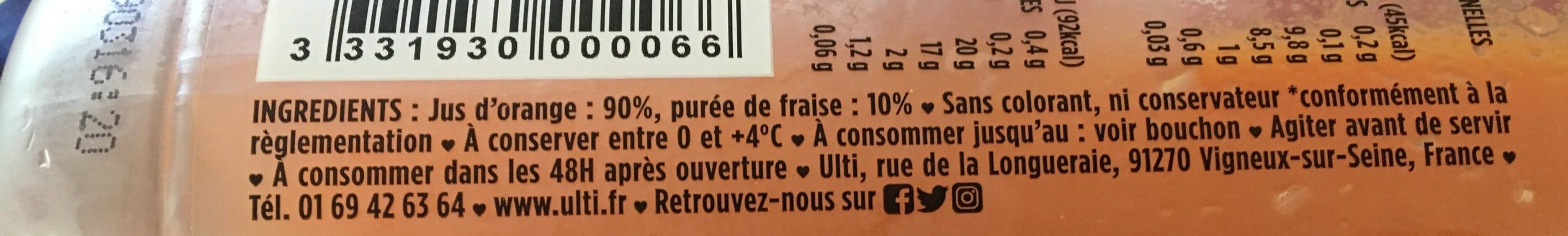 Ulti Jus orange fraise packshot