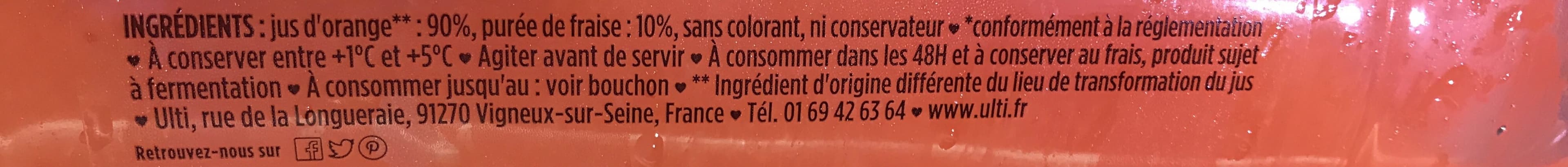 Ulti Jus orange fraise packshot