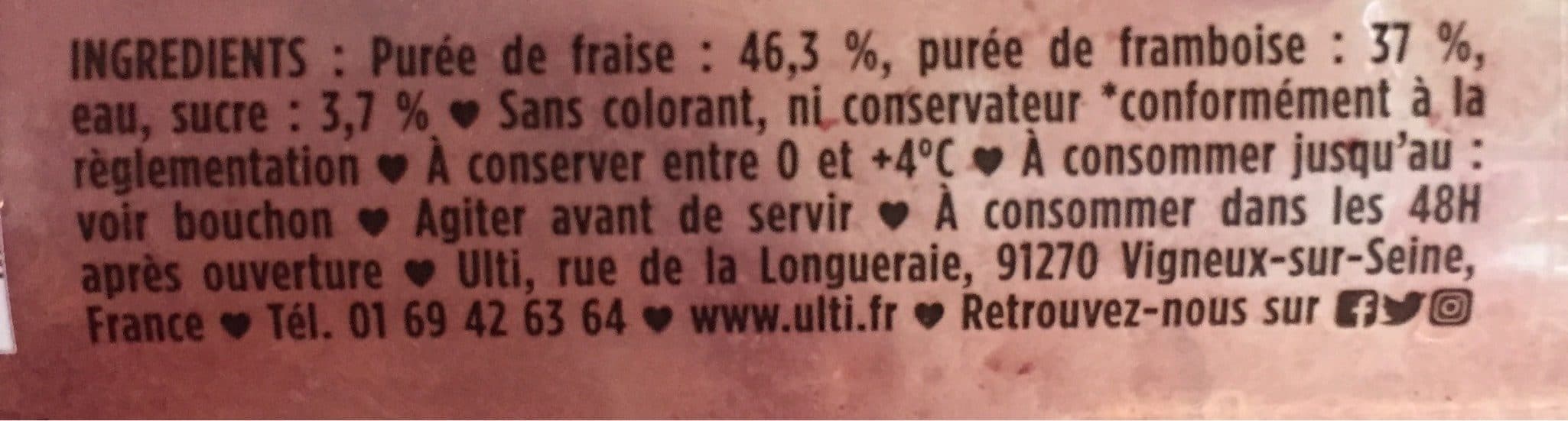 Ulti Smoothie fraise framboise packshot