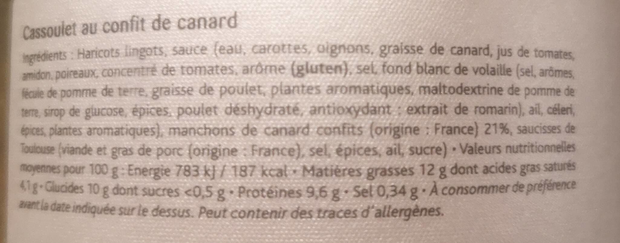 Castaing Le cassoulet landais au confit de canard packshot