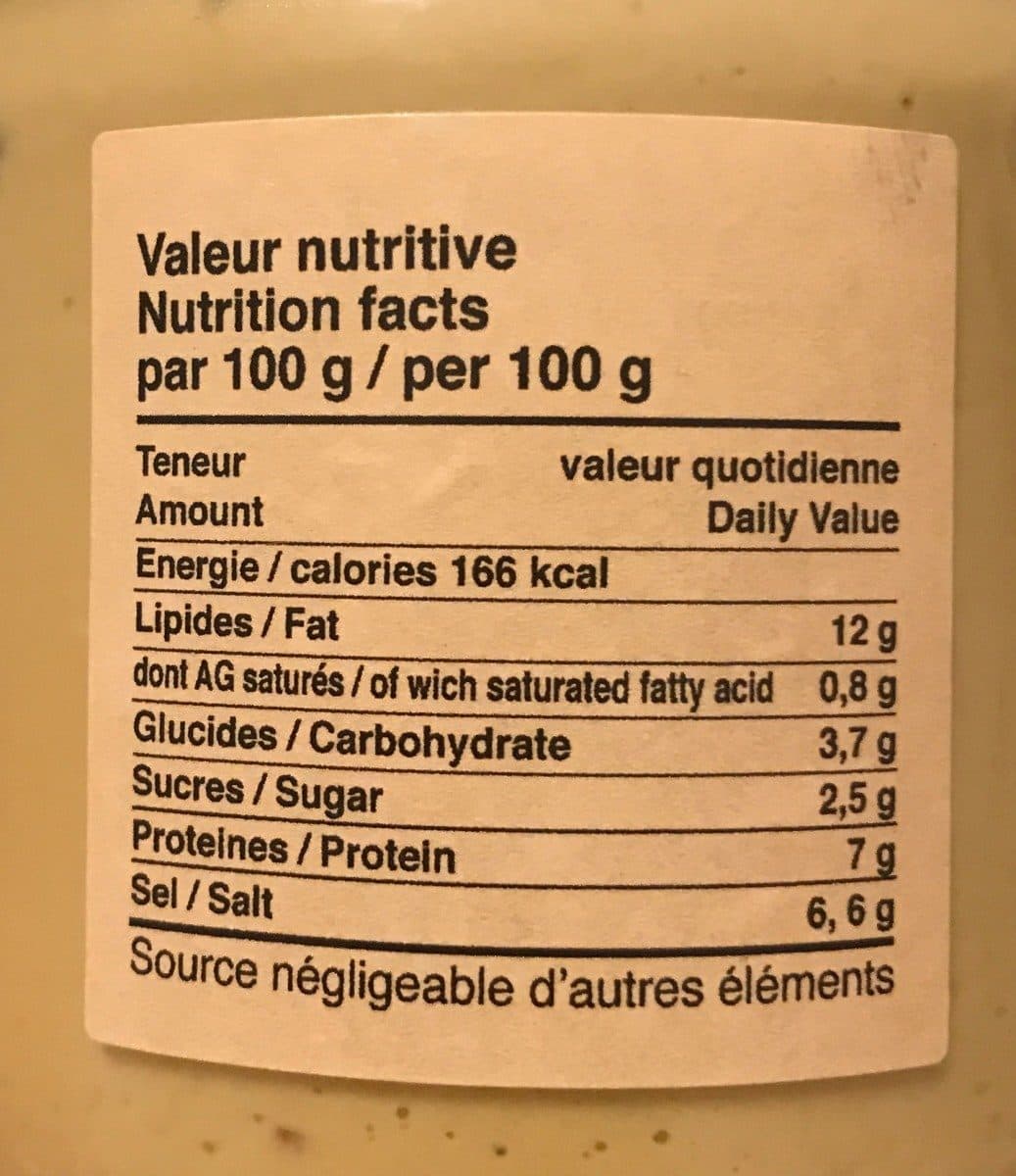 Open Food Facts Moutarde aromatisée à l'Estragon packshot