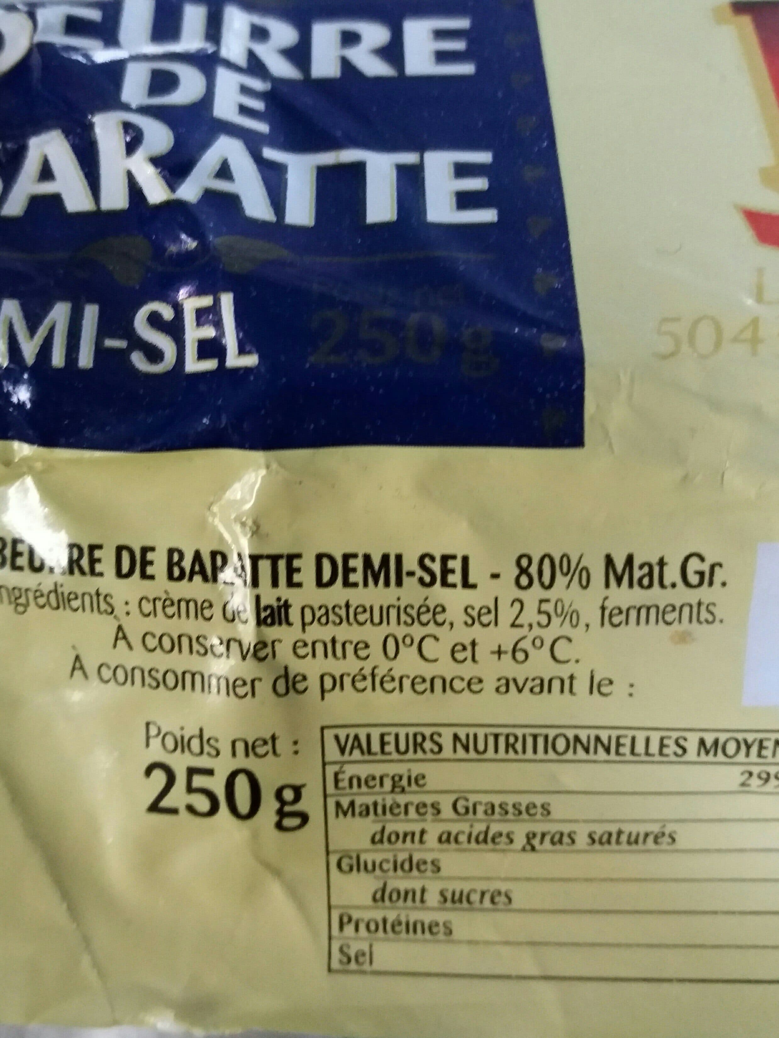 Réo Beurre de baratte demi sel packshot