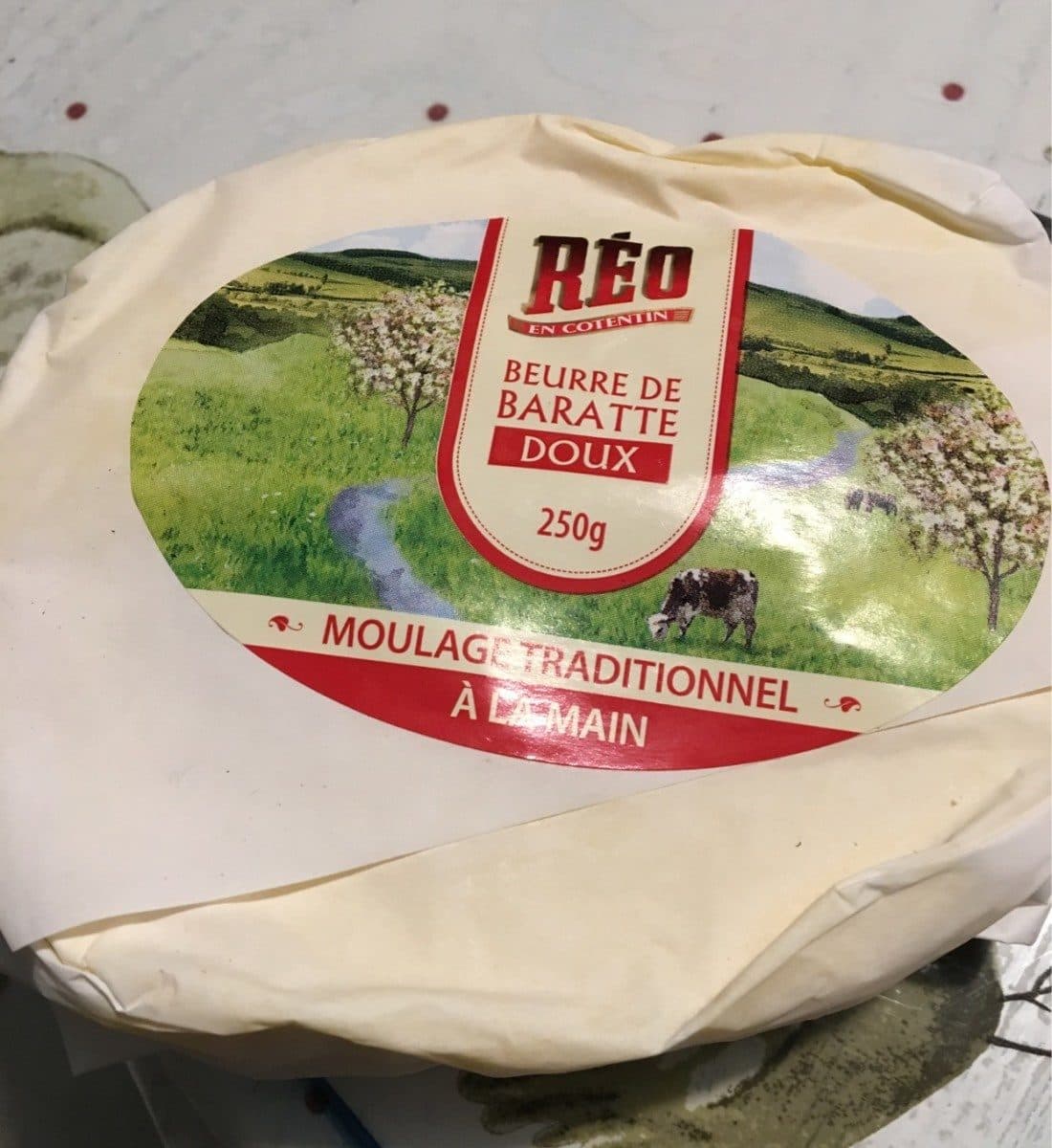 Réo Beurre de baratte cru du Cotentin doux packshot
