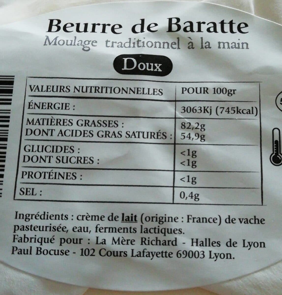 Open Food Facts Beurre de Baratte packshot