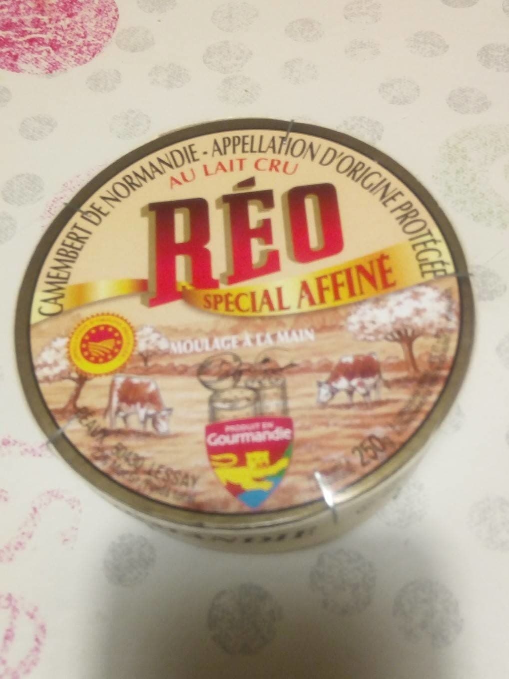 Réo Camembert de Normandie au lait cru spécial affiné packshot
