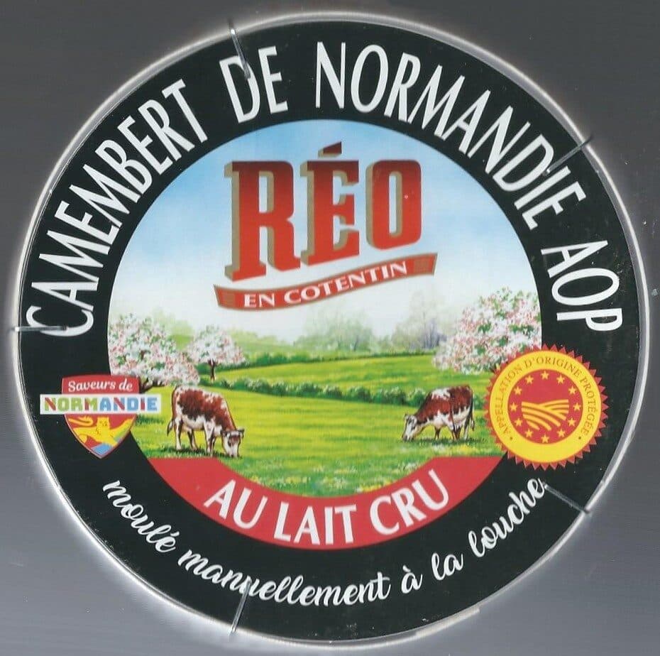 Réo en Cotentin Camembert de Normandie AOP au lait cru packshot
