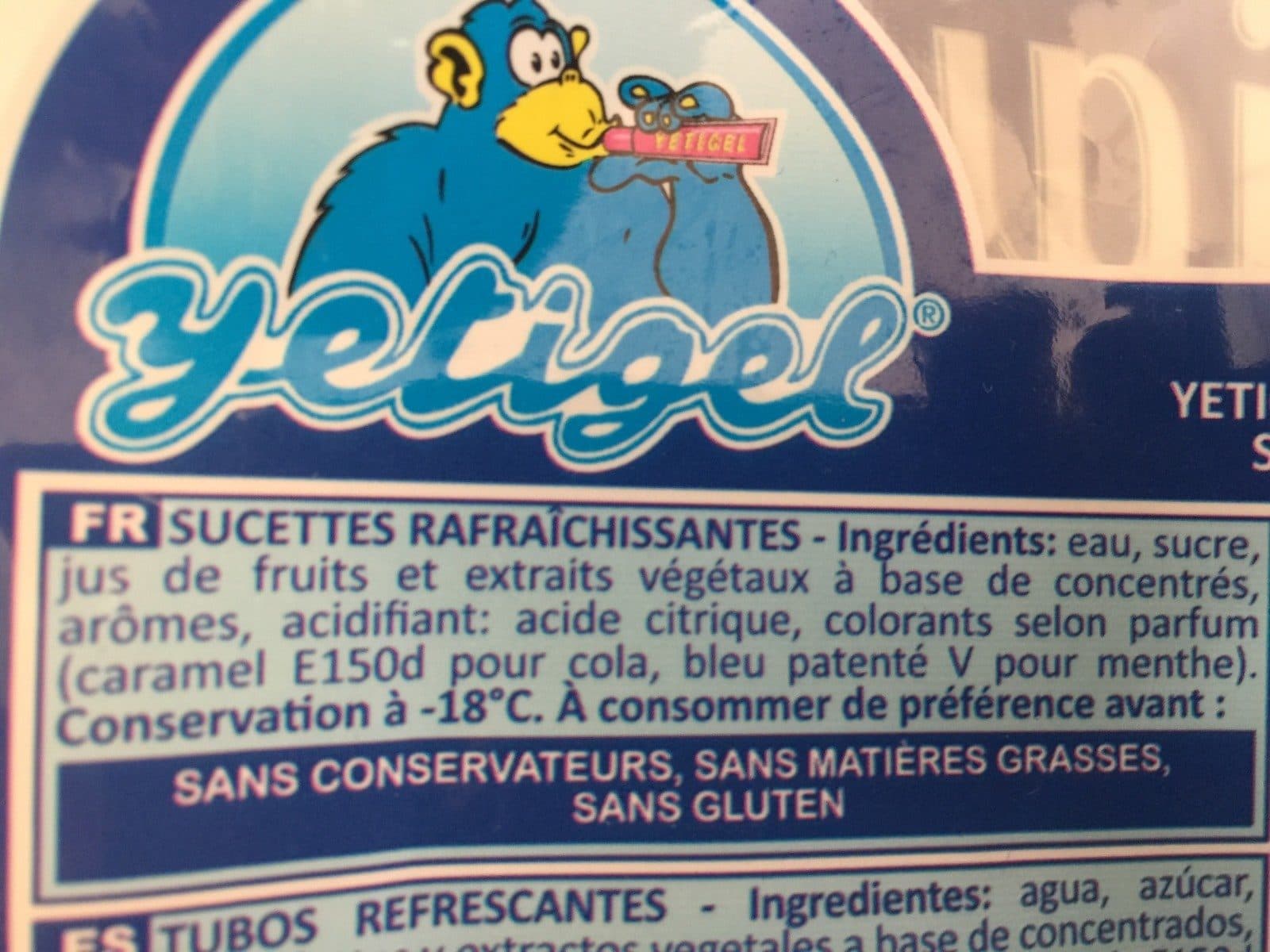 Yetigel Sucettes recette original YETIGEL, 12 unités packshot