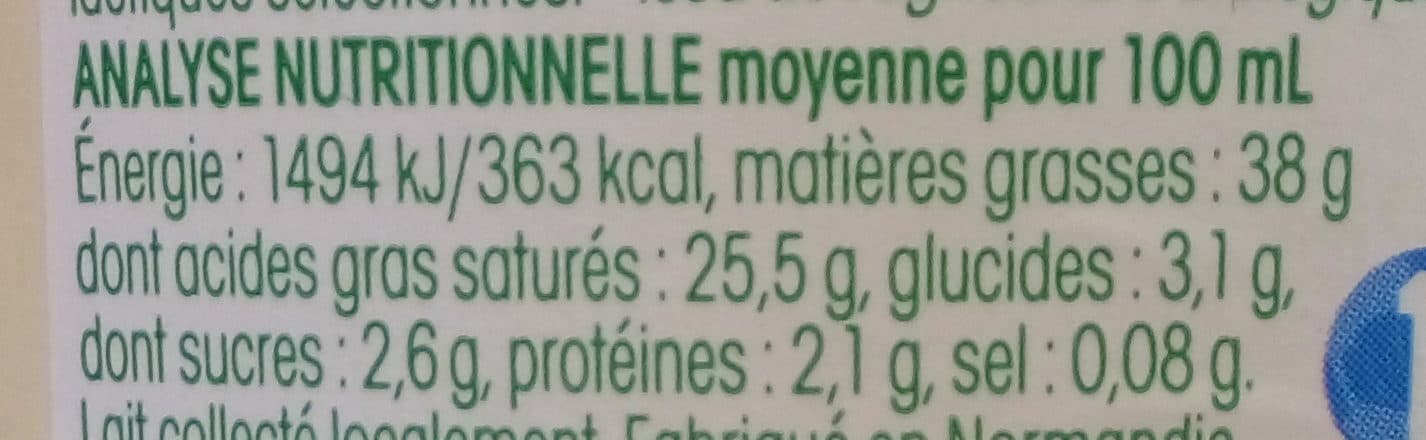 Vrai Crème fraîche de Normandie packshot