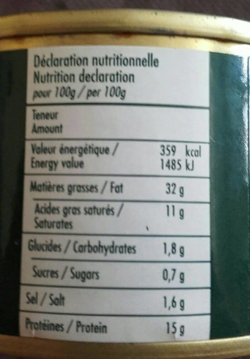 Open Food Facts Pâté de palombe packshot