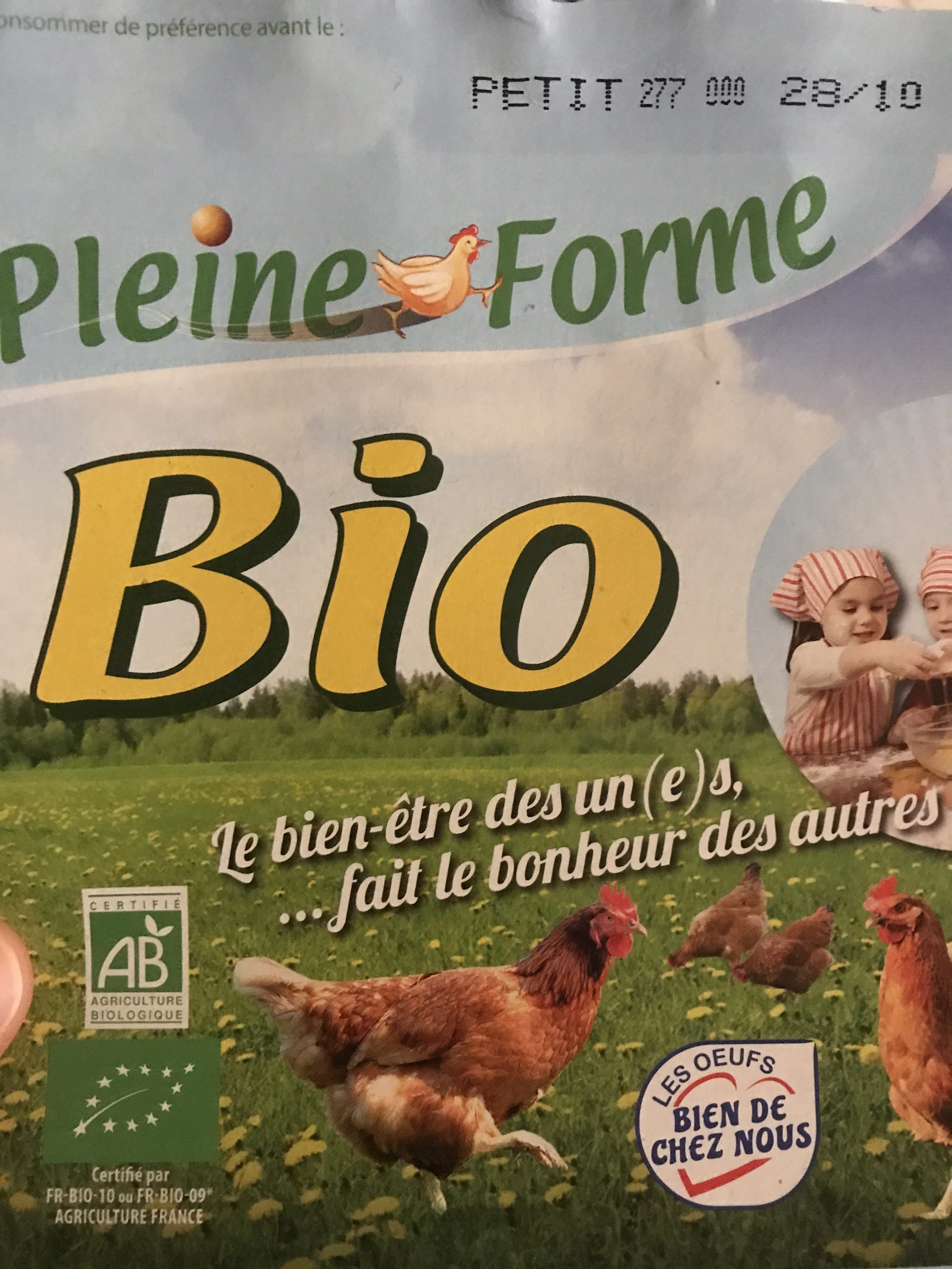 Pleine Forme Œufs pleine forme bio packshot