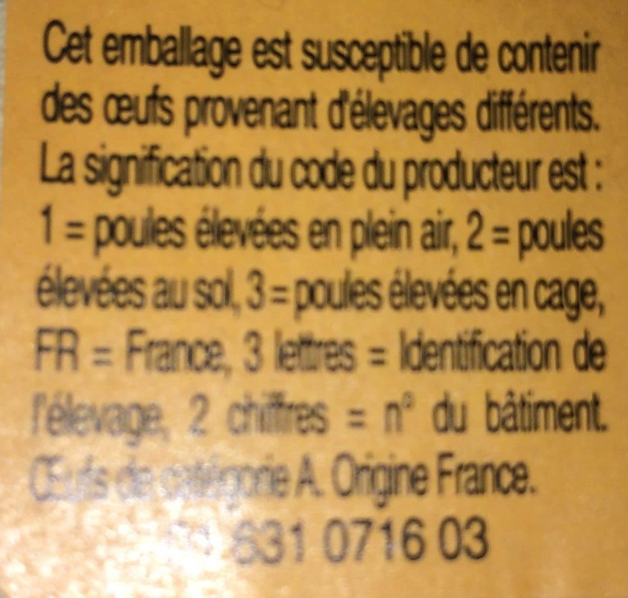 Open Food Facts Oeufs frais packshot