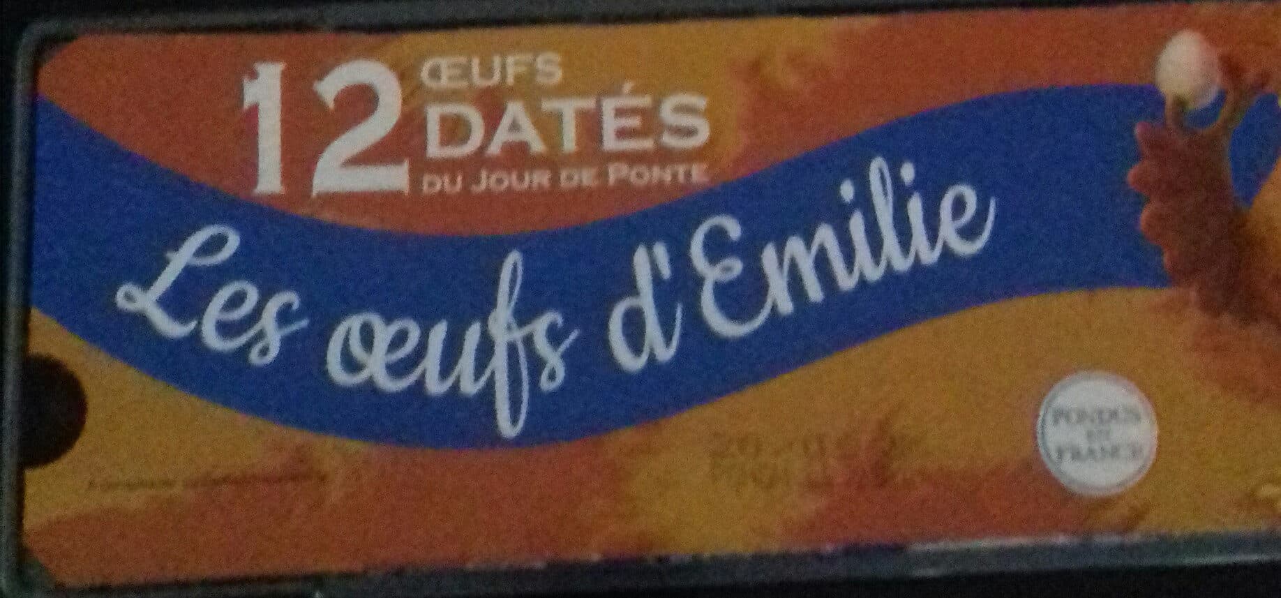 Les Oeufs D'Emilie 12 Oeufs Dates Gros Pleine Forme, packshot