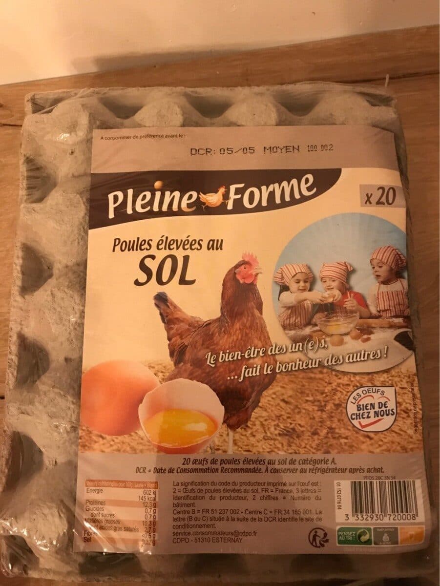 Pleine Forme Oeufs packshot