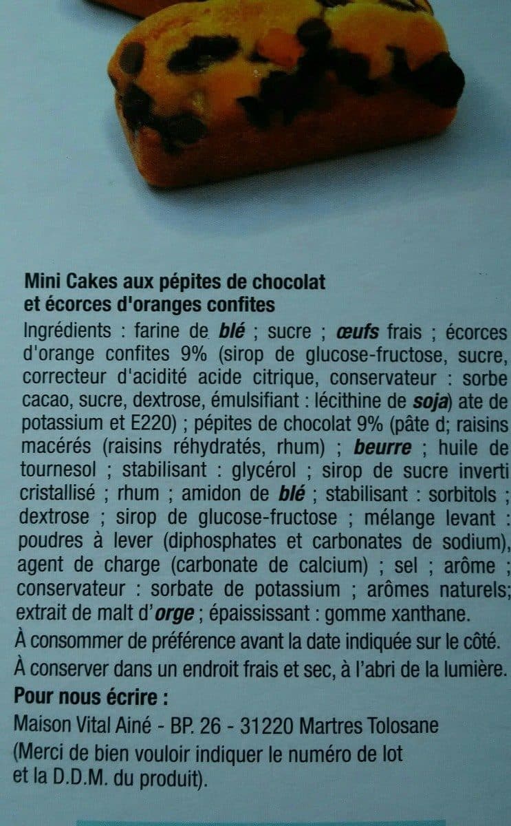 Maison Vital Ainé Mini cakes orange & pépites chocolat packshot