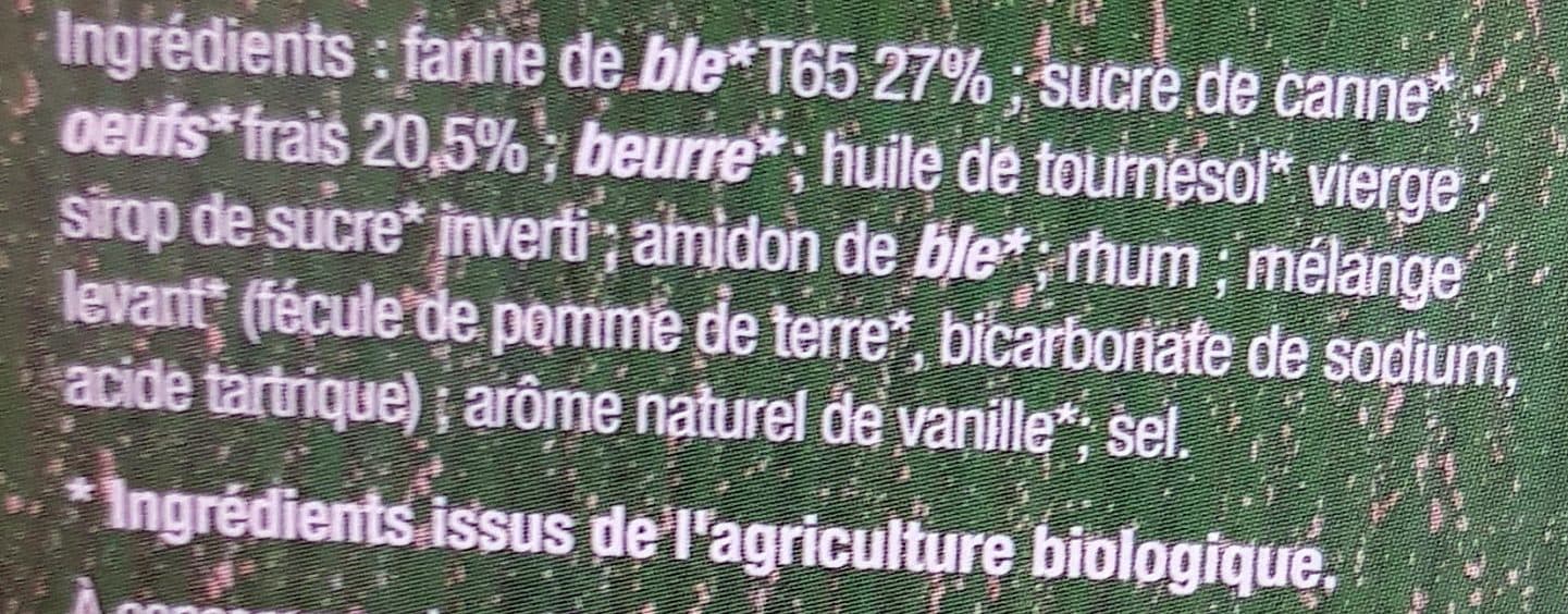Vital Ainé Madeleines pâtissiers aux oeufs frais packshot