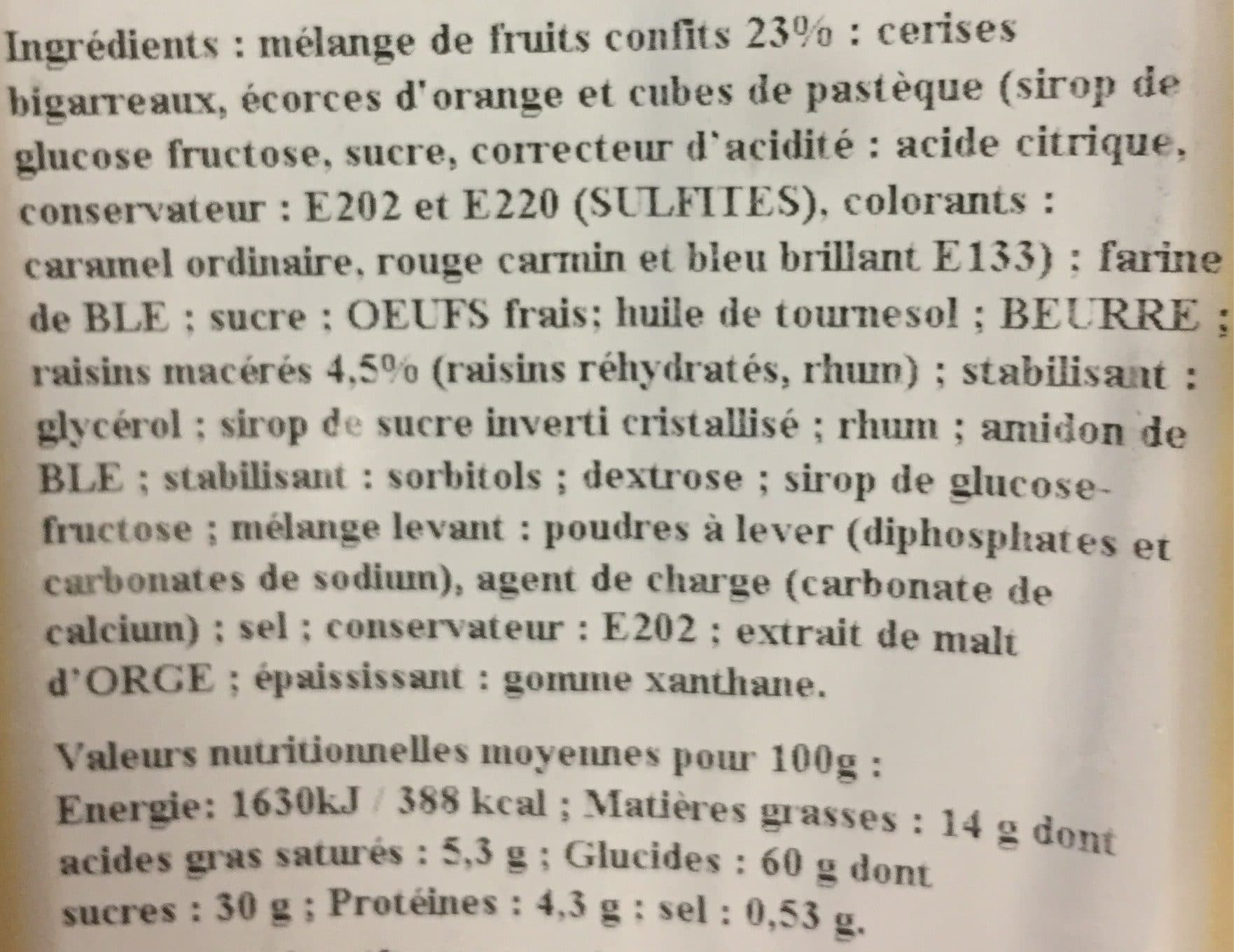 Maison Vital Aine Mini-cake aux fruits confits packshot