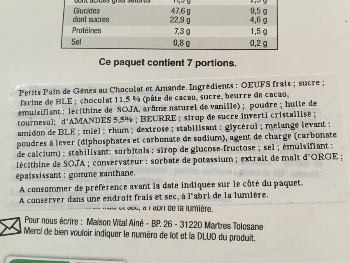 Maison Vital Ainé Petits moelleux au chocolat packshot