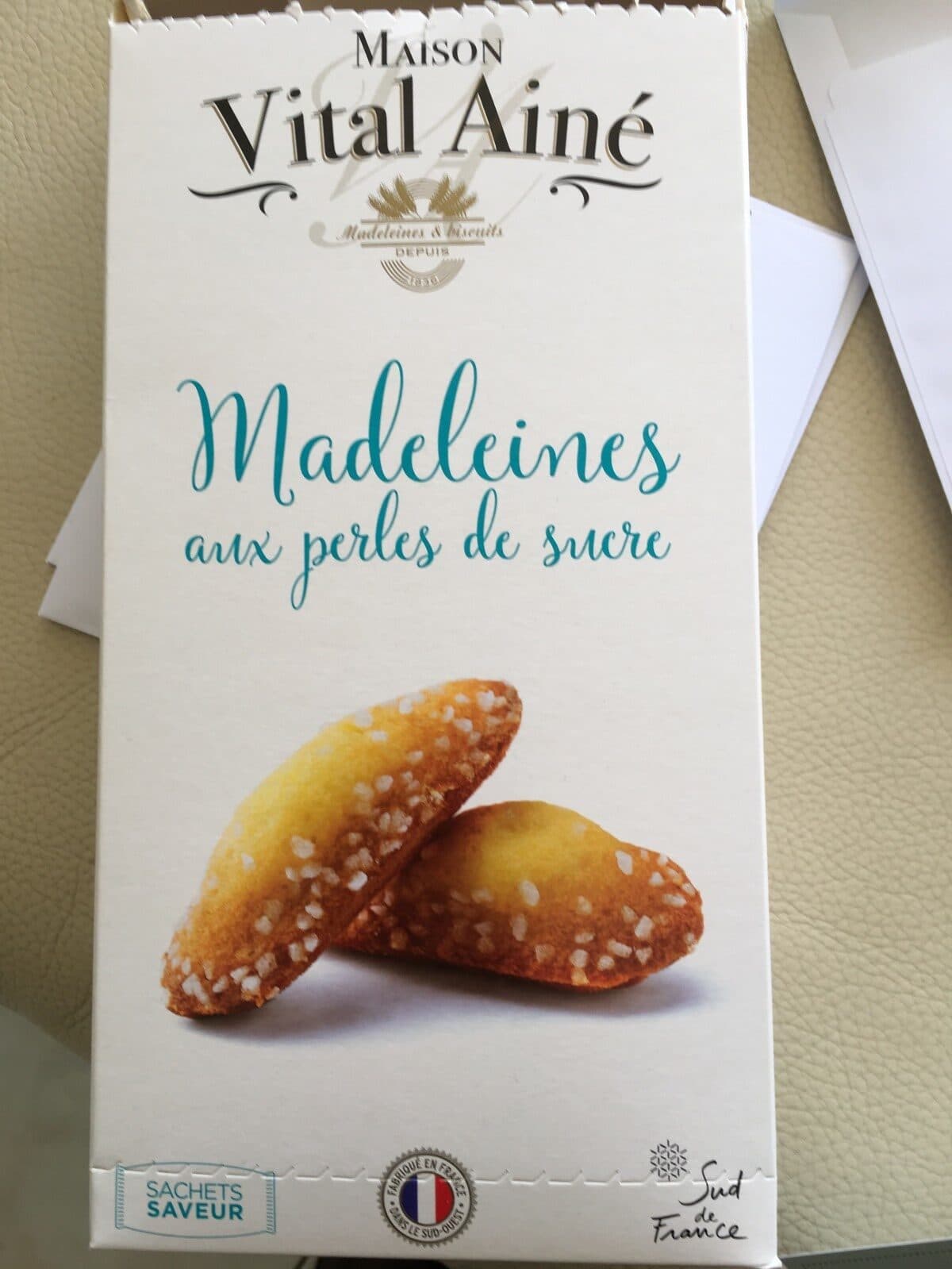 Vital ainé Madeleines mignonettes aux perles de sucre packshot