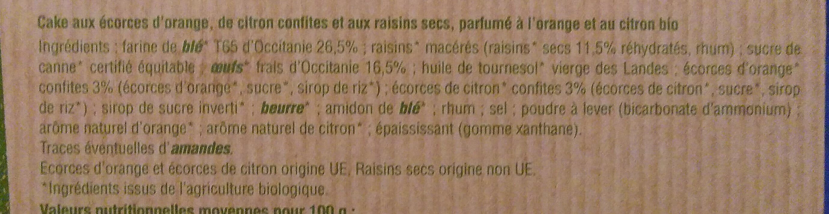 Vital Bio Cake aux écorces d’orange et de citron packshot