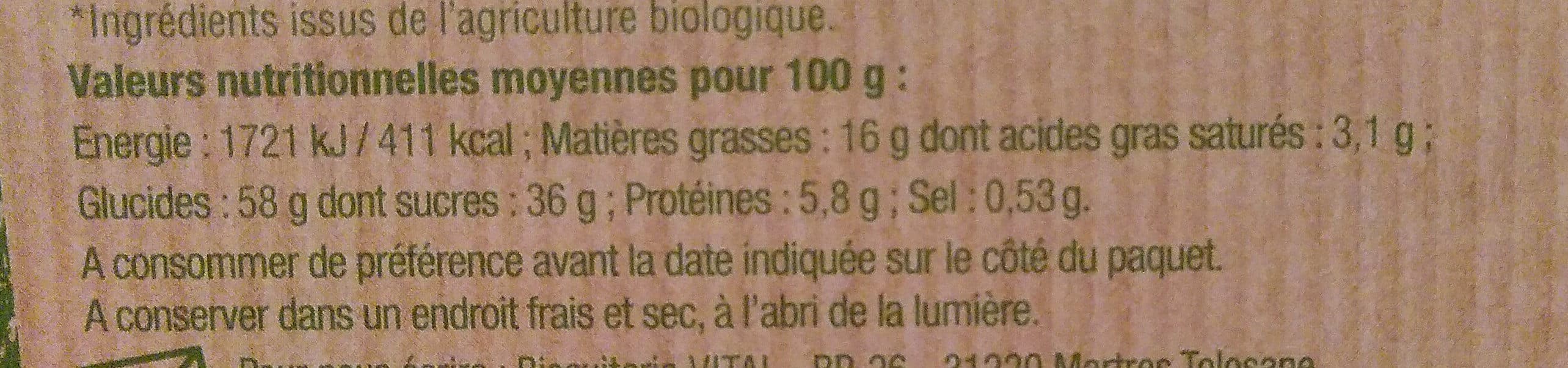 Vital Bio Cake aux écorces d’orange et de citron packshot