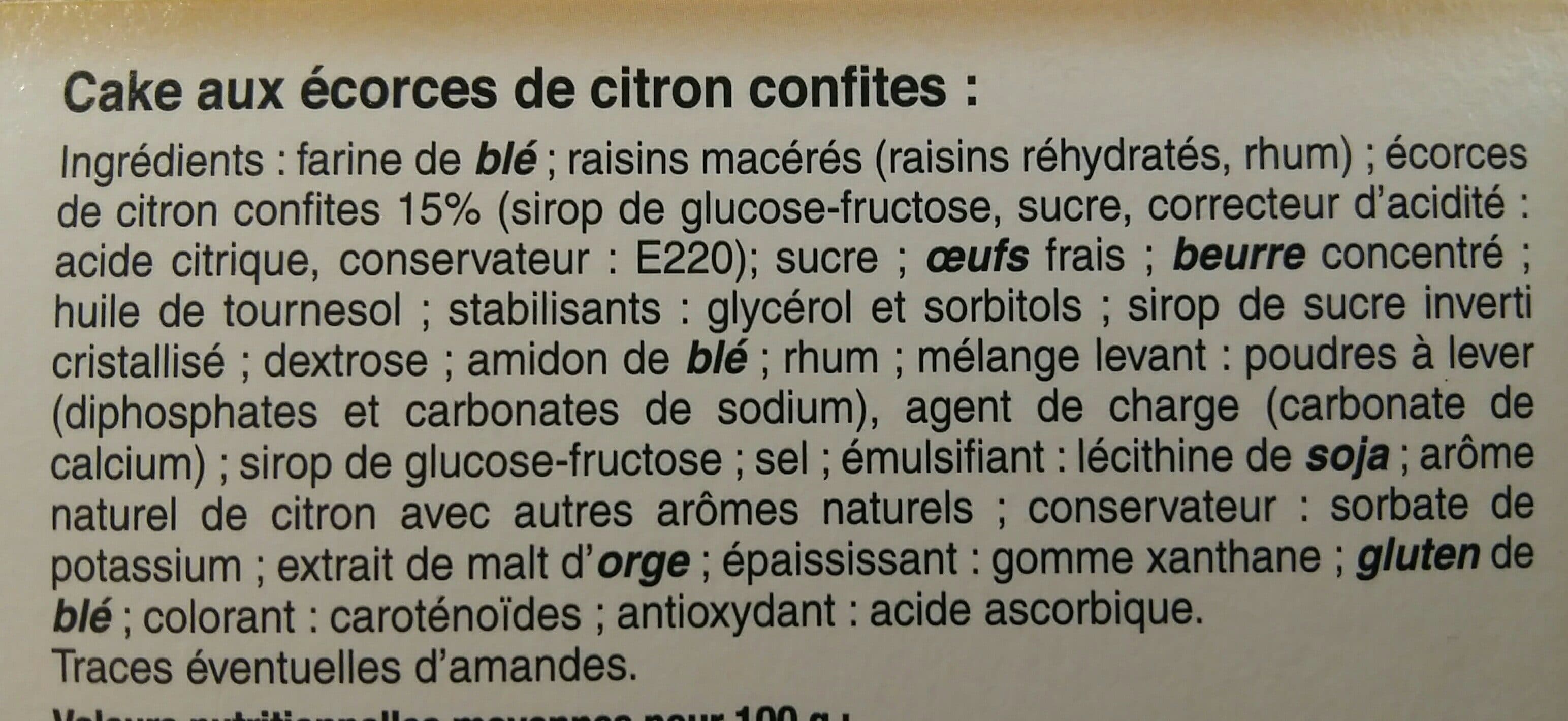 Maison Vital Aîné Cake aux écorces de citron packshot