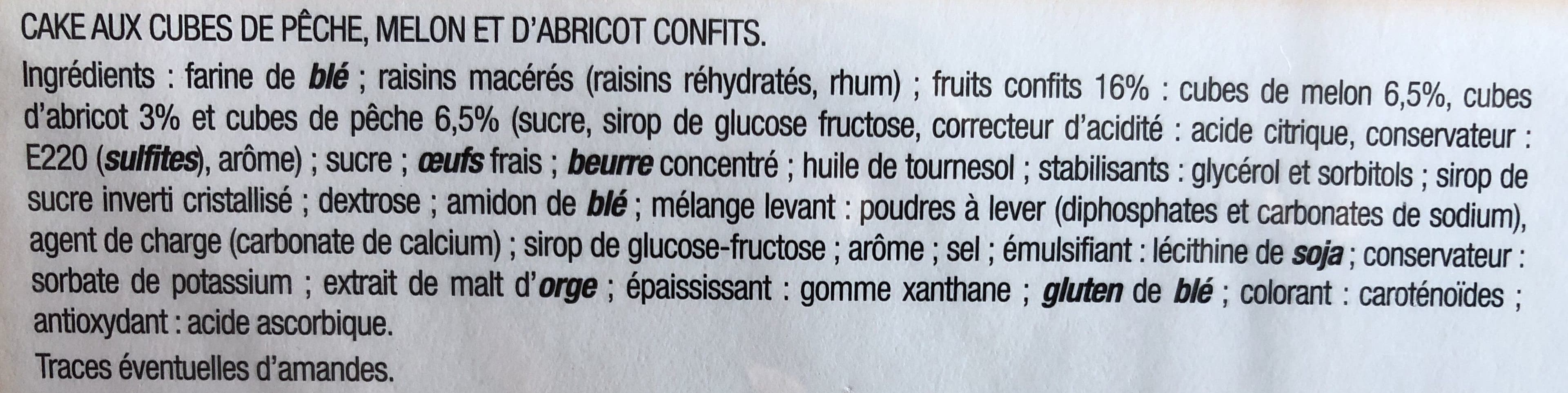 Maison Vital Aine Cake aux trois fruits jaunes packshot