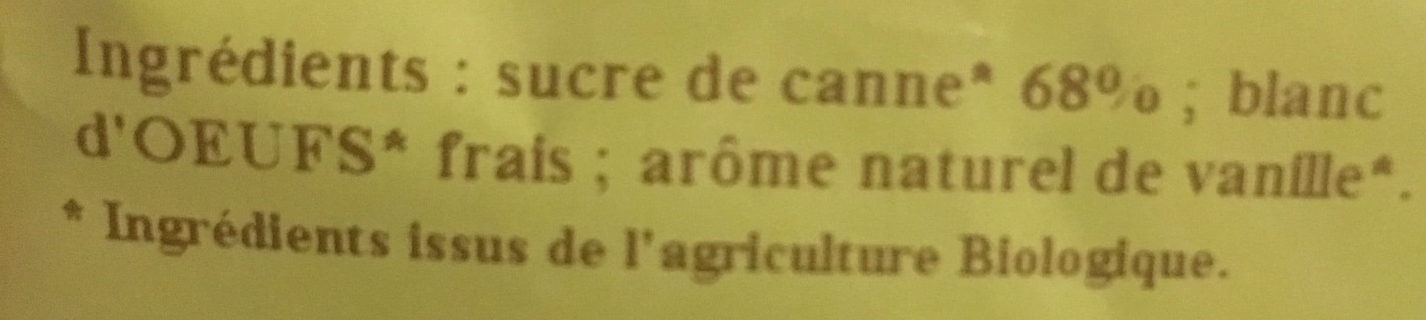 Vital Ainé Meringues bio au sucre de canne Vital Aîné packshot