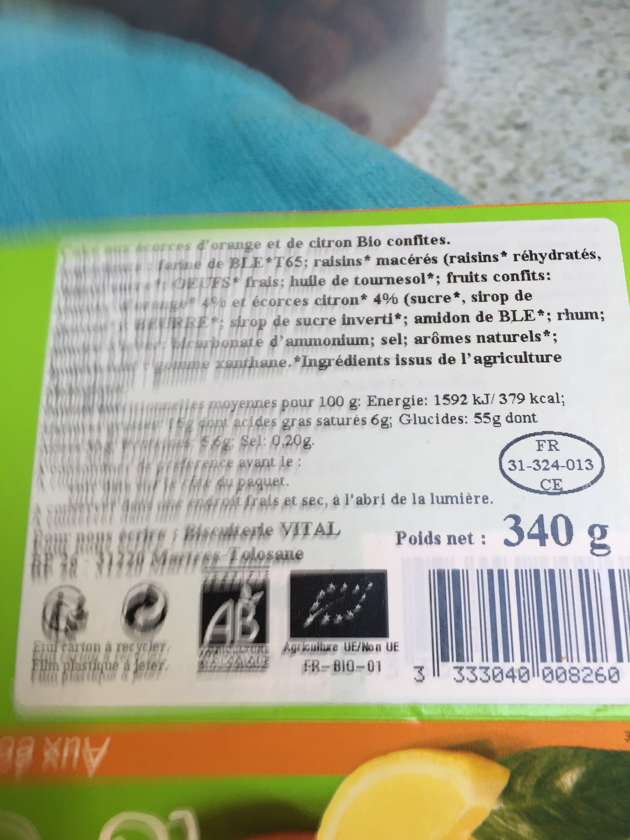 Vital Ainé Cake bio packshot