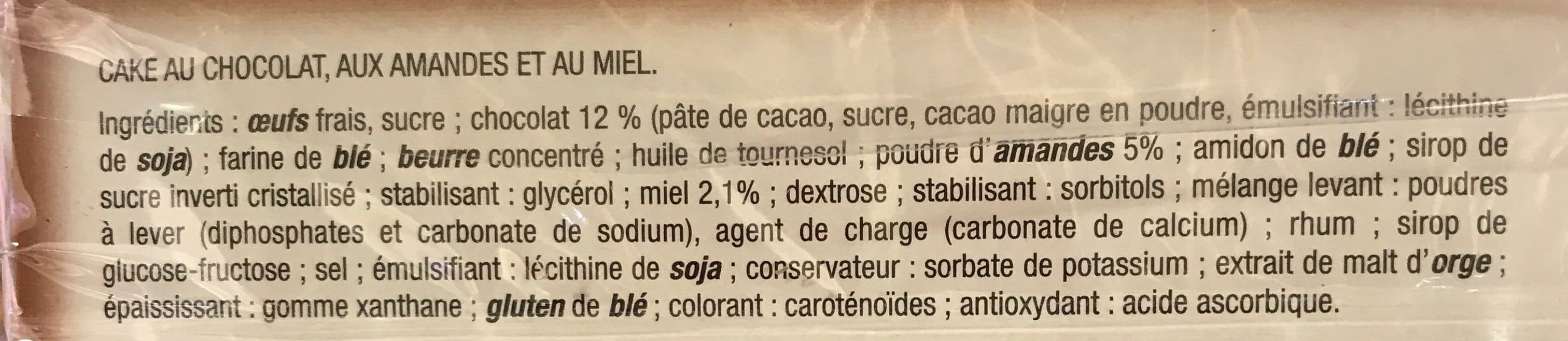 Vital Ainé Cake au Chocolat aux Amandes et au Miel packshot