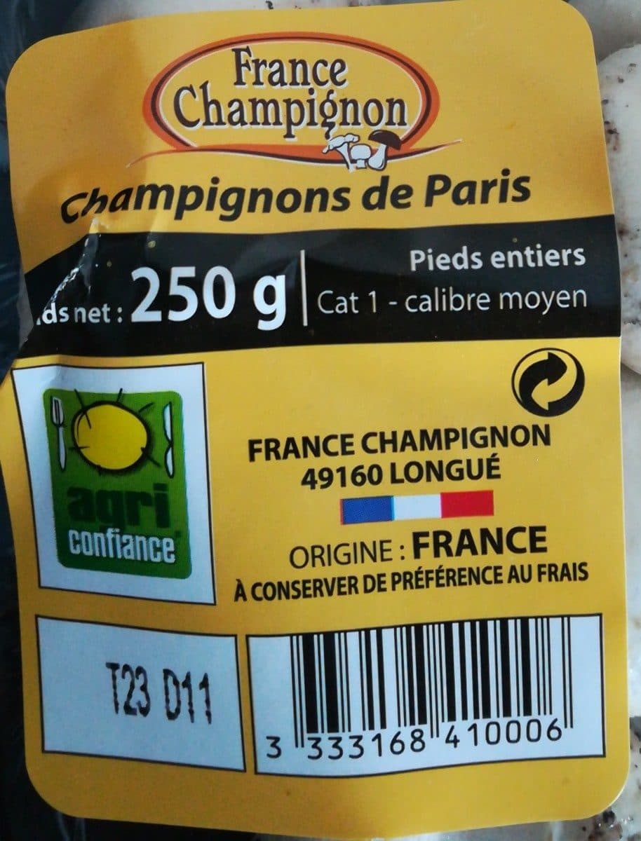 Open Food Facts Champignon de Paris packshot