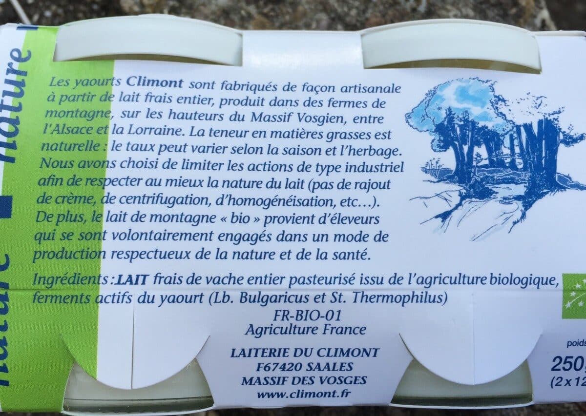 Climont 2 yaourts packshot