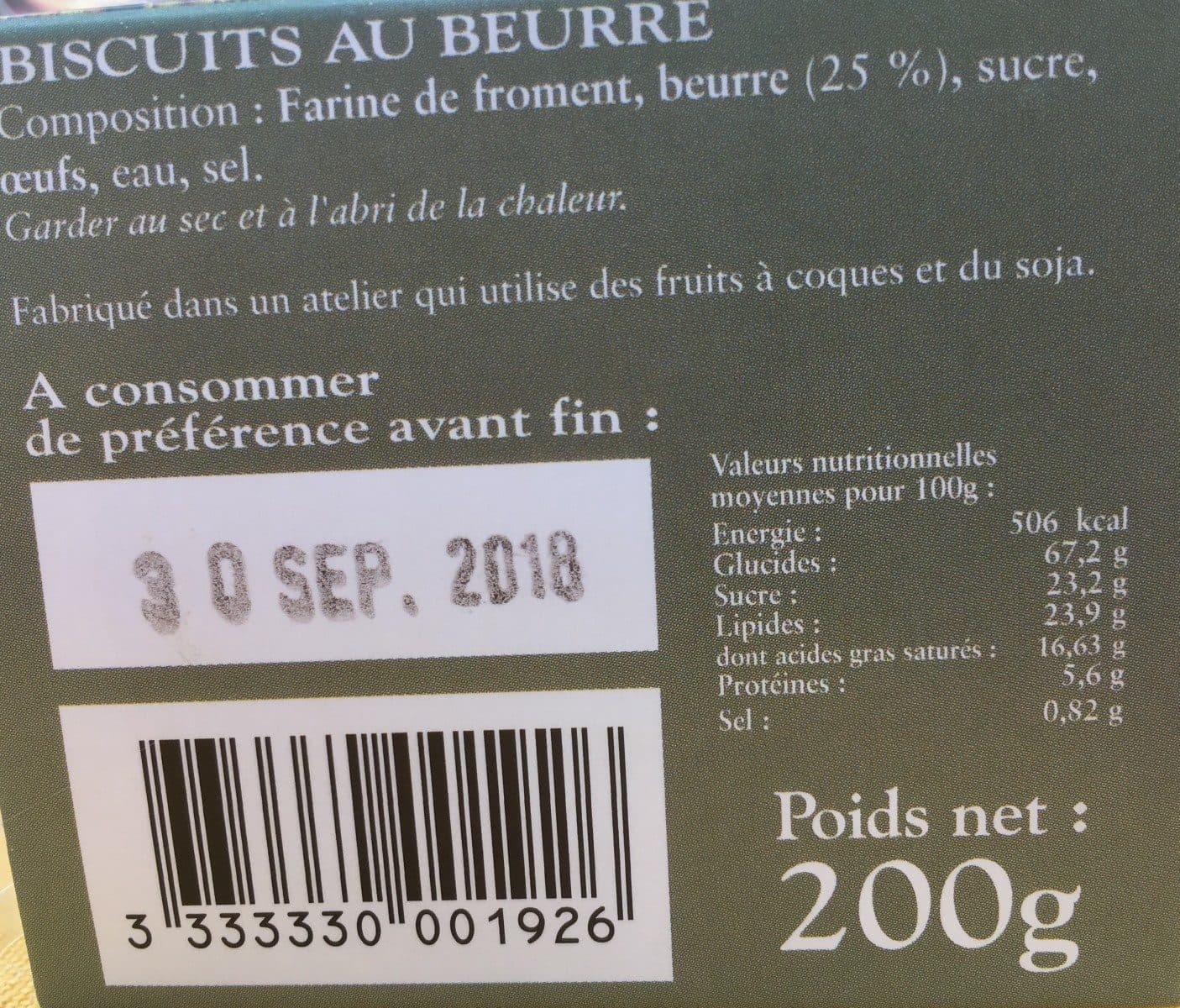 Open Food Facts Sable de Beauce packshot