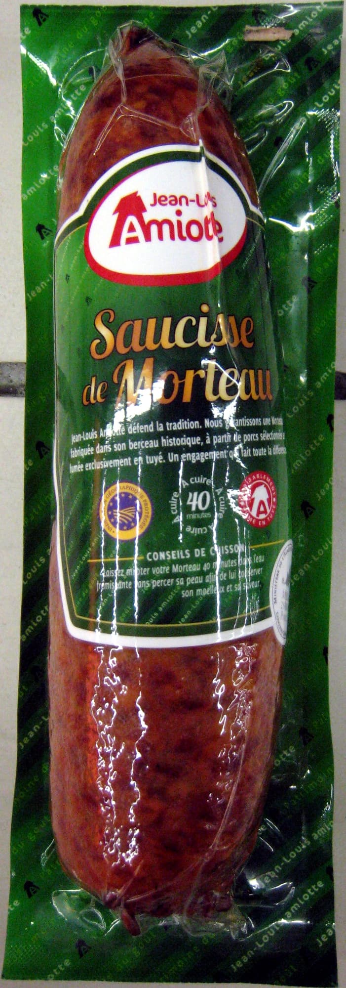 Jean louis amiotte Saucisse de Morteau packshot