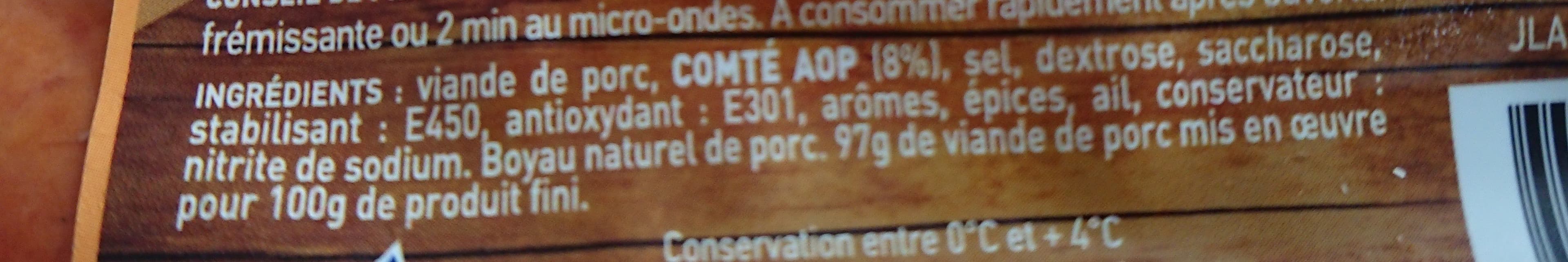Open Food Facts Saucisses fumées au comtè packshot