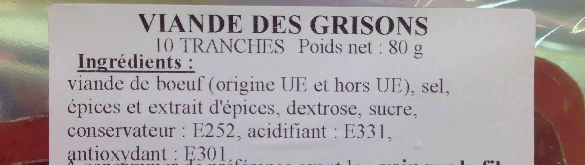 Polette Viande de Grisons packshot