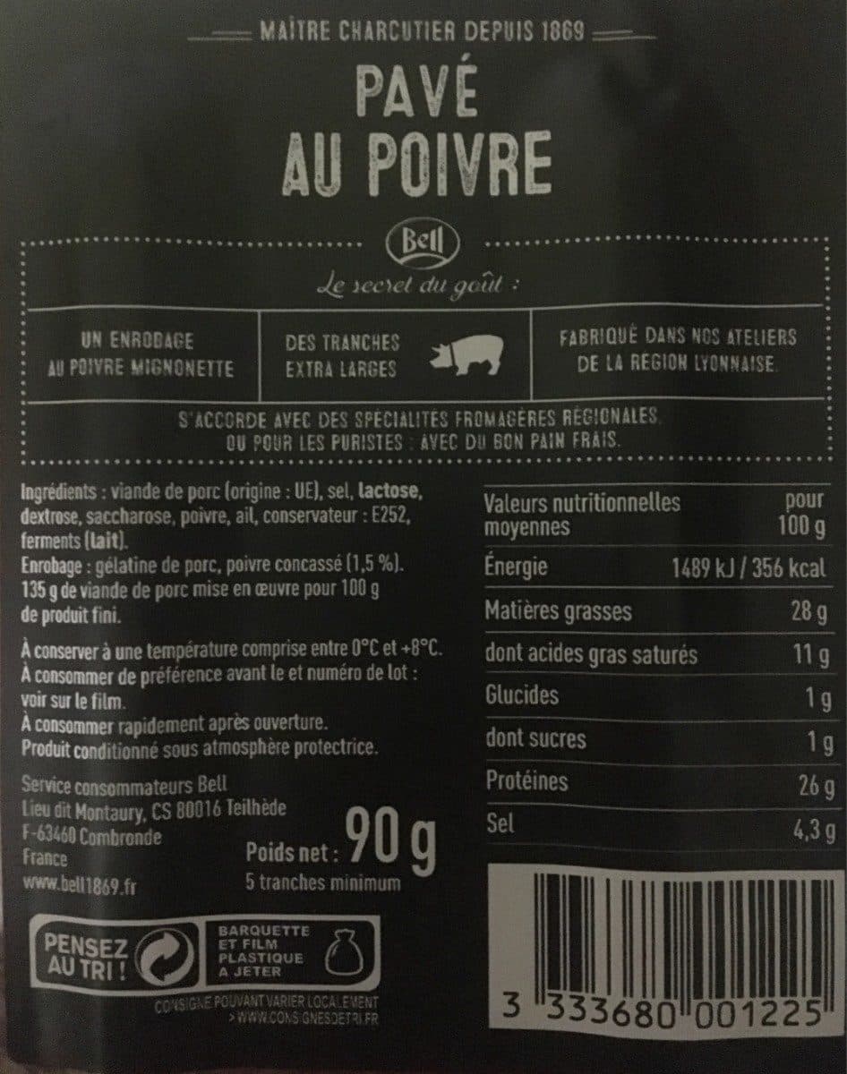 Mossieur polette PAVE POIVRE 5TR 90G packshot