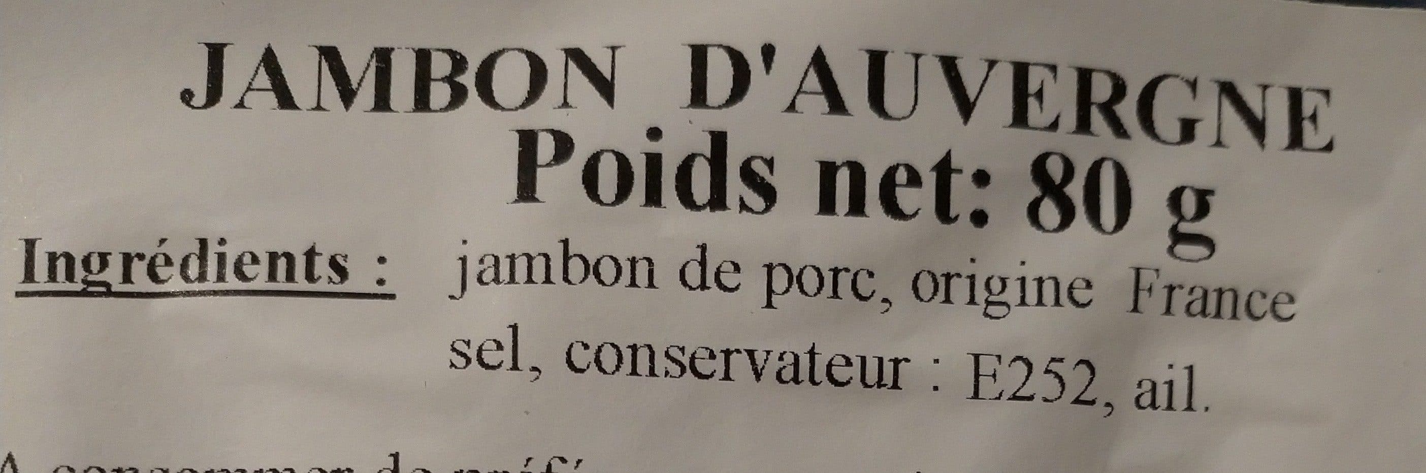 Le Père Jean Jambon d'Auvergne packshot