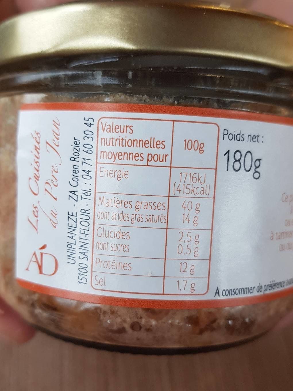 Le Père Jean Jambon d'Auvergne packshot