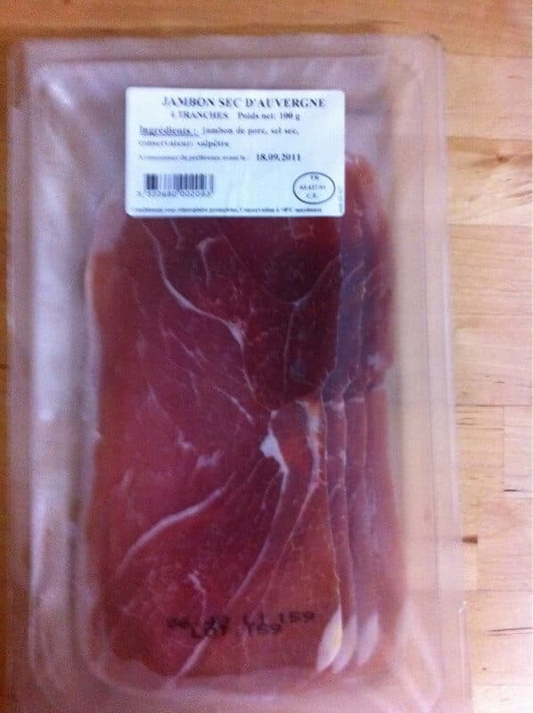 Open Food Facts Jambon Sec D'auvergne packshot