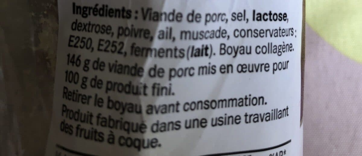 Open Food Facts Saucisson sec packshot