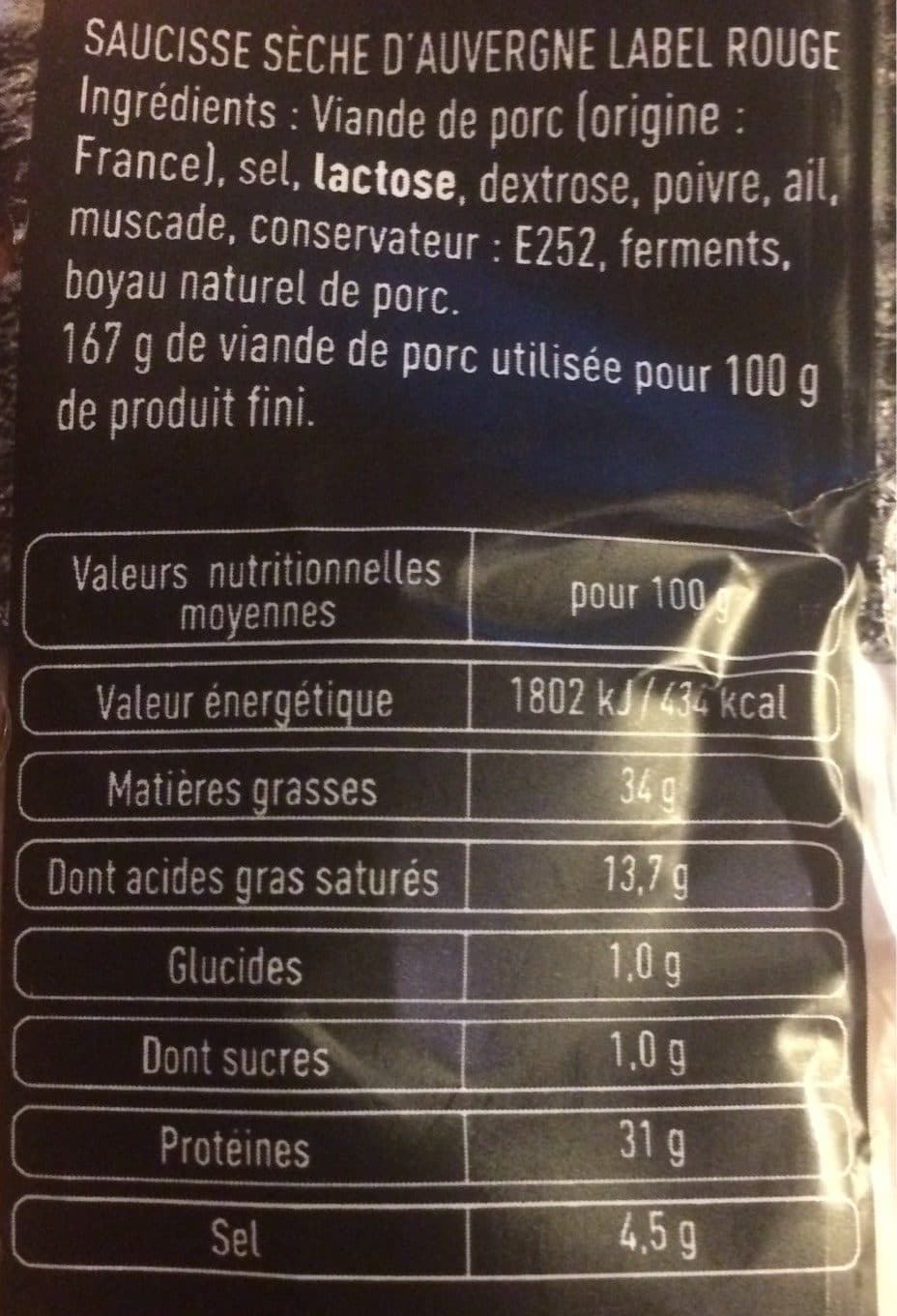 Bell Saucisse sèche d'Auvergne packshot