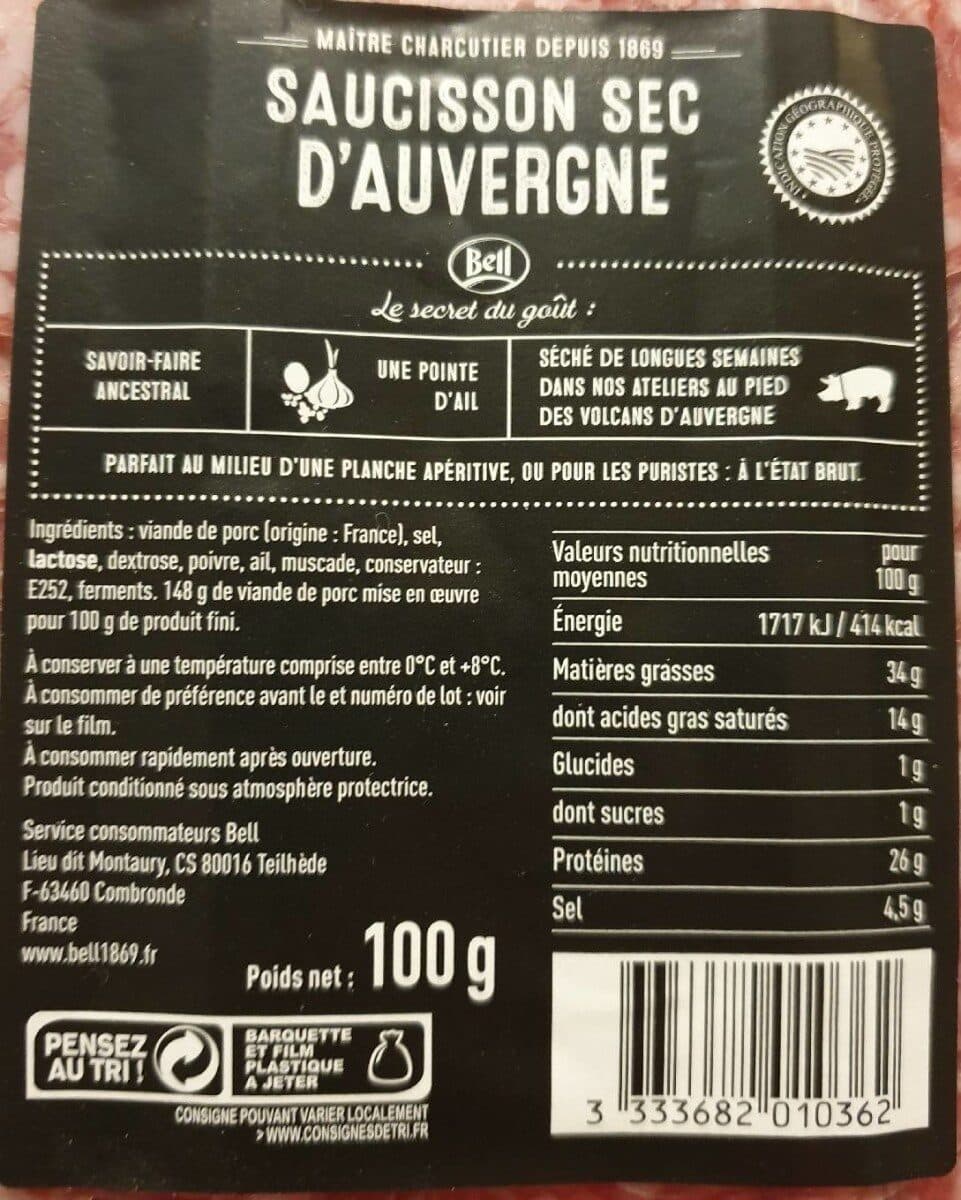 Bell Saucisson sec d'auvergne packshot