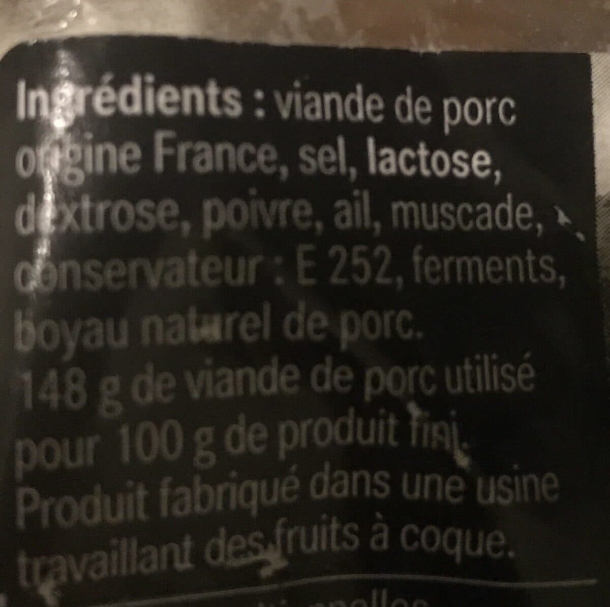 Open Food Facts Saucisson sec packshot