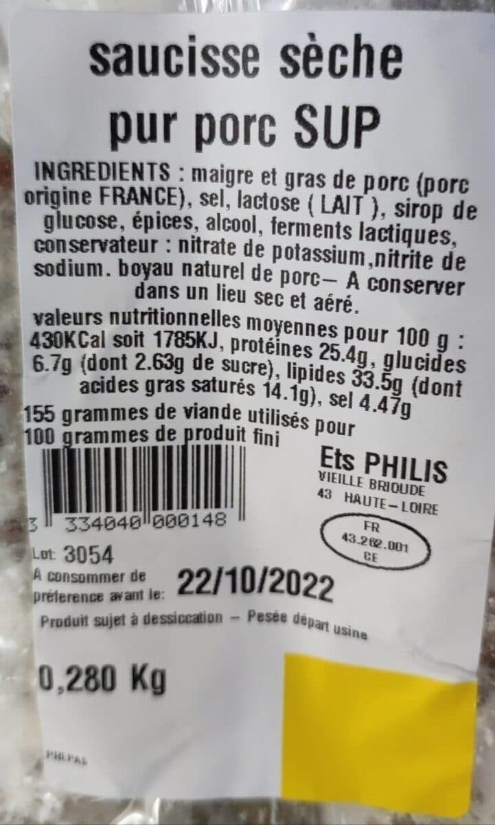 Louis Auvergne Saucisse sèche - La supérieure packshot