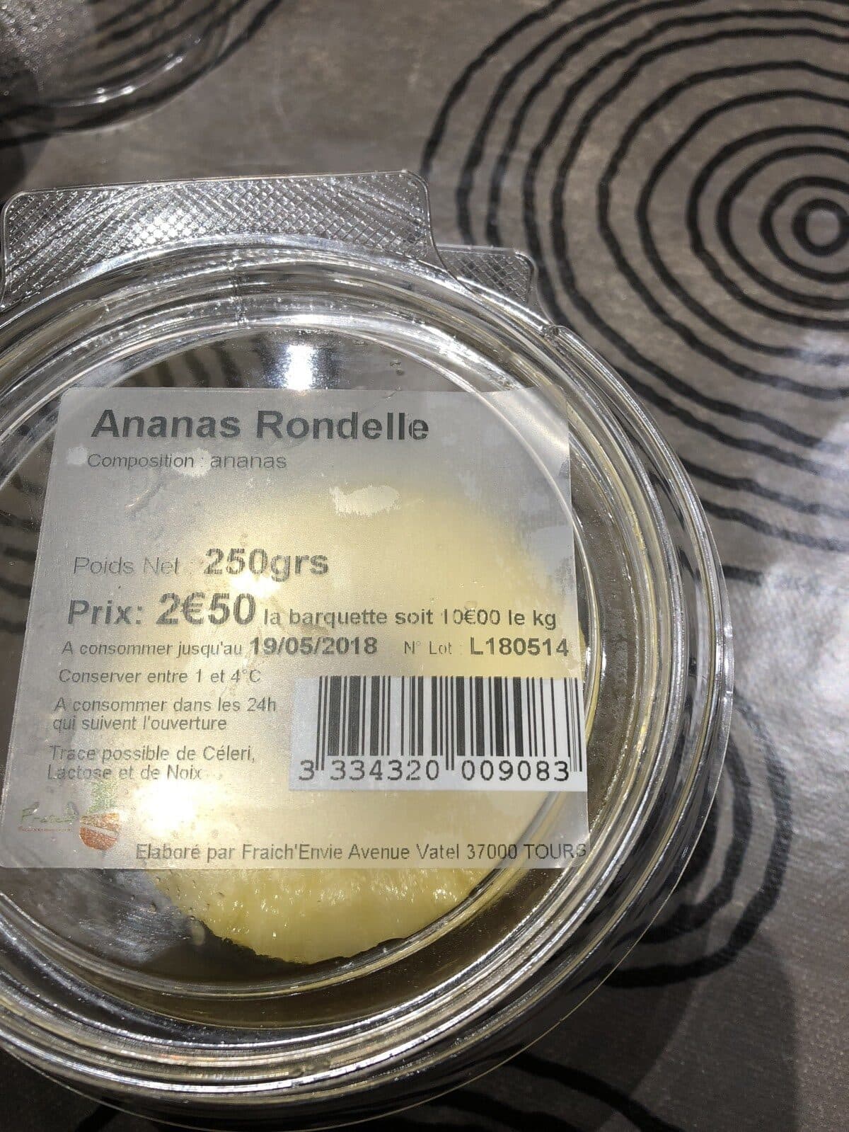 Open Food Facts Ananas rondelle packshot