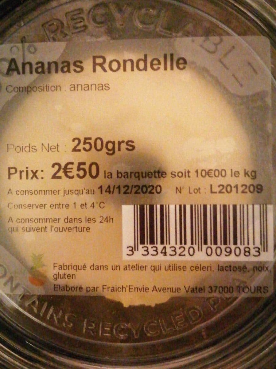 Open Food Facts Ananas rondelle packshot