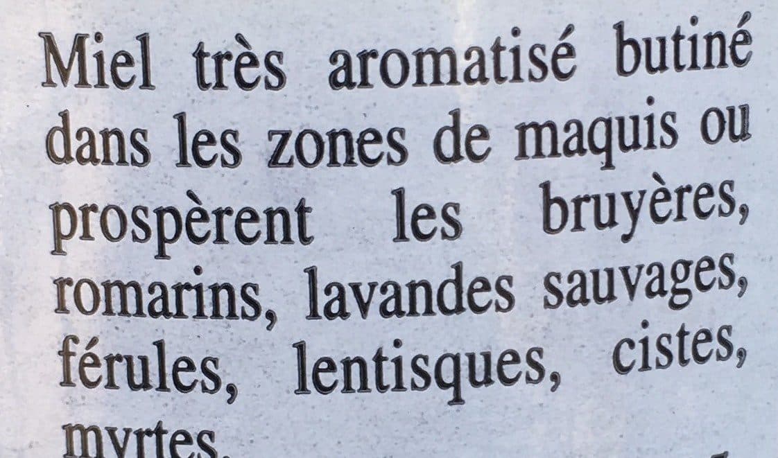 GAEC de Lozari Miel de Maquis du Désert des Agriates packshot
