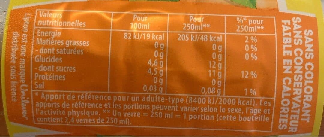 Lipton Ice tea peche packshot